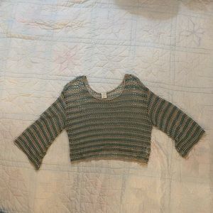 Ella Moss crochet top, L, super cute over bright color tank tops!!